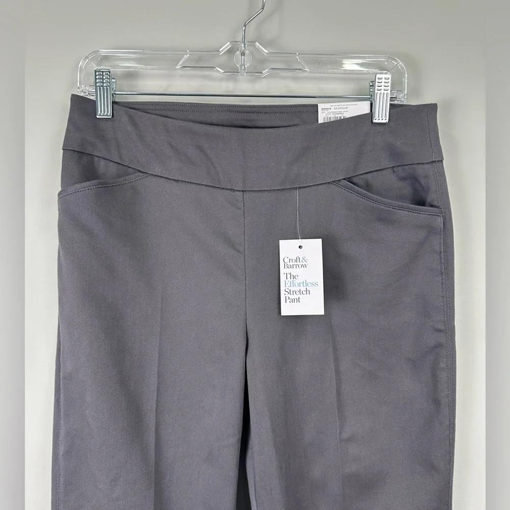 Croft & Barrow NWT Straight Leg The Effortless Stretch Pull On Pant Size 8 NEW